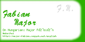 fabian major business card